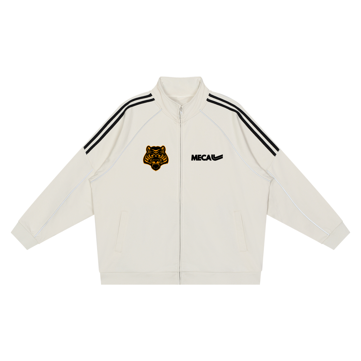 Beast Mode x MECA Reflection Striped Raglan Sleeve Jacket — MECA