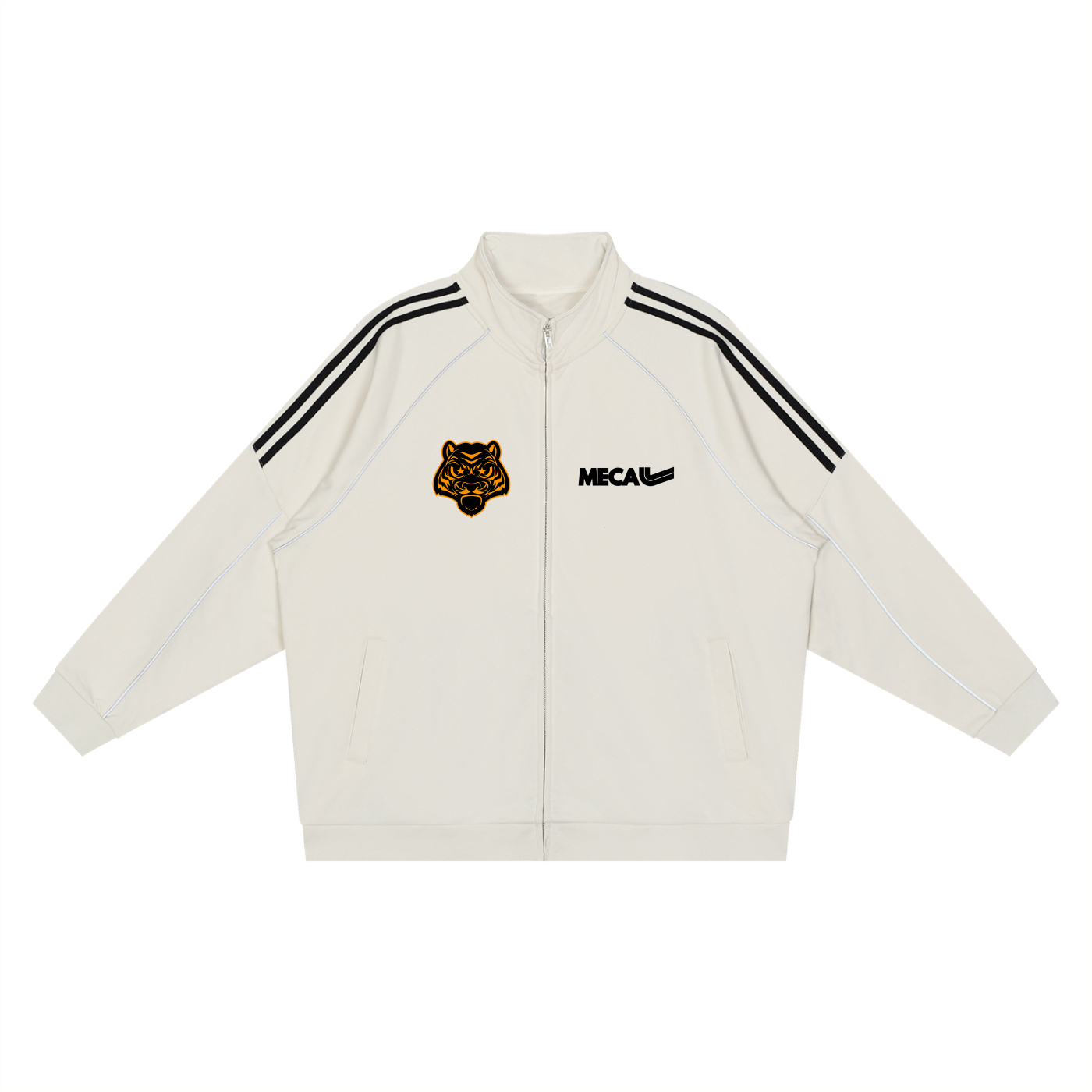 Beast Mode x MECA Reflection Striped Raglan Sleeve  Jacket