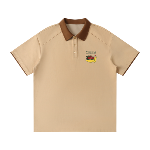 VAG Contrast Collar Raglan Polo Shirt