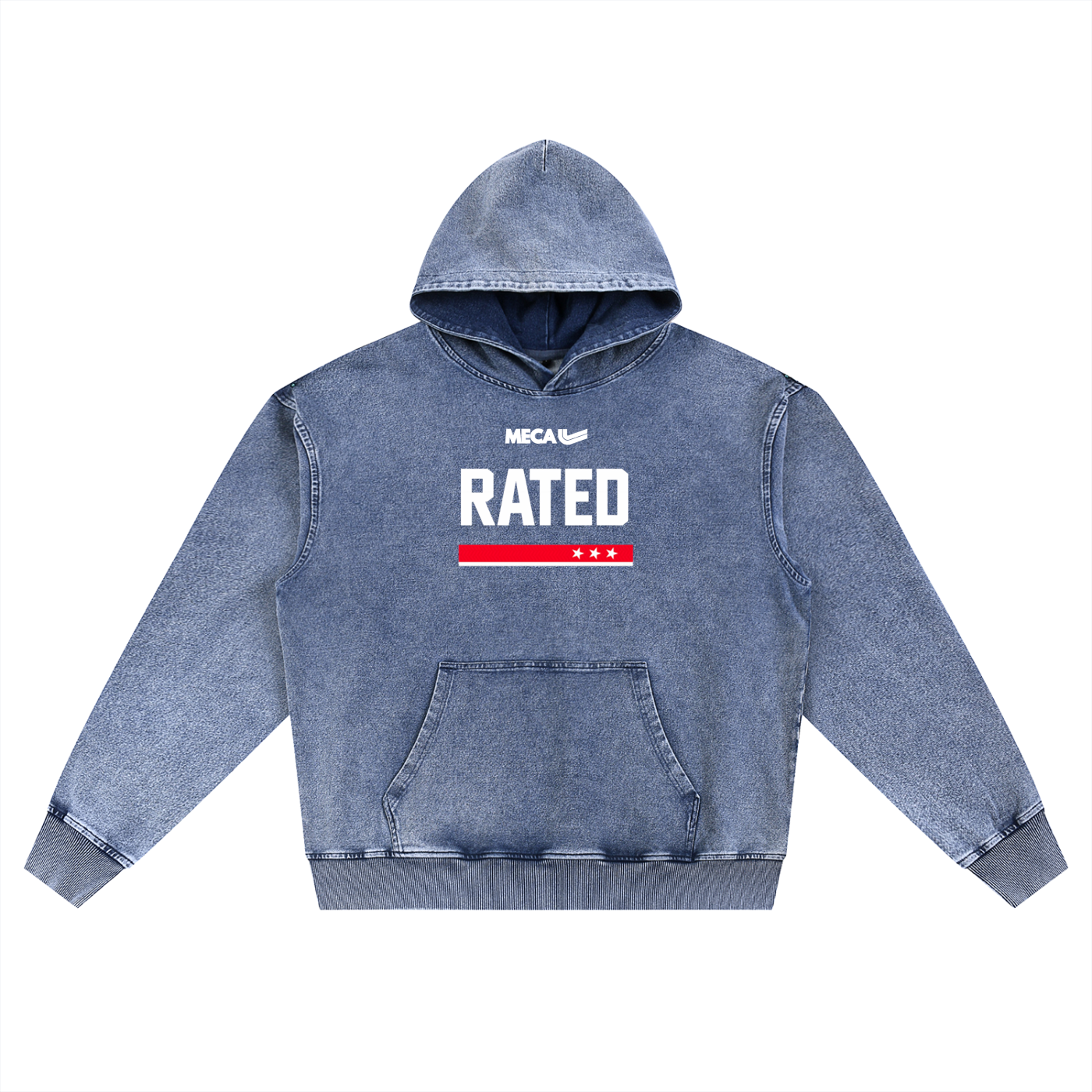 Rated x MECA Snow Wash Oversized Hoodie