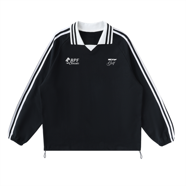 RPF Classic Contrast Striped Lapel Collar Sweatshirt
