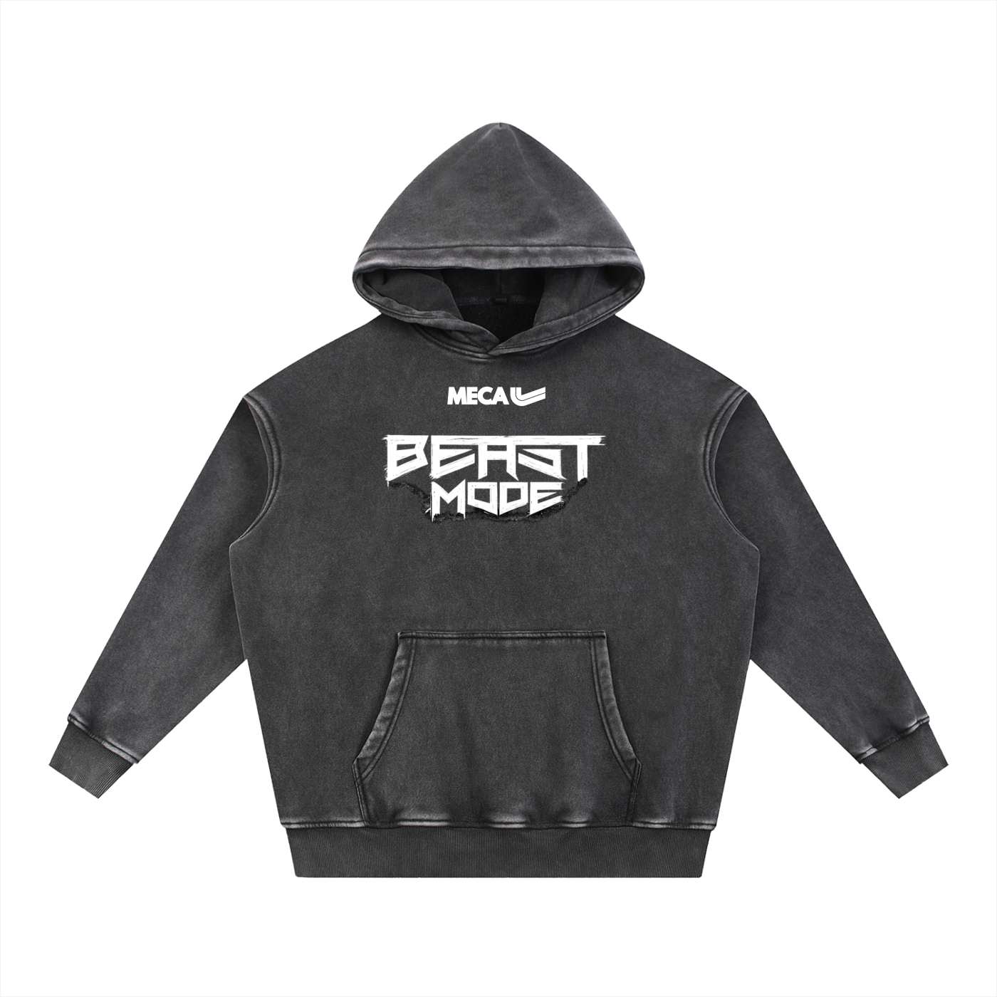 Beast Mode x MECA Snow Wash Fleece Oversize Hoodie