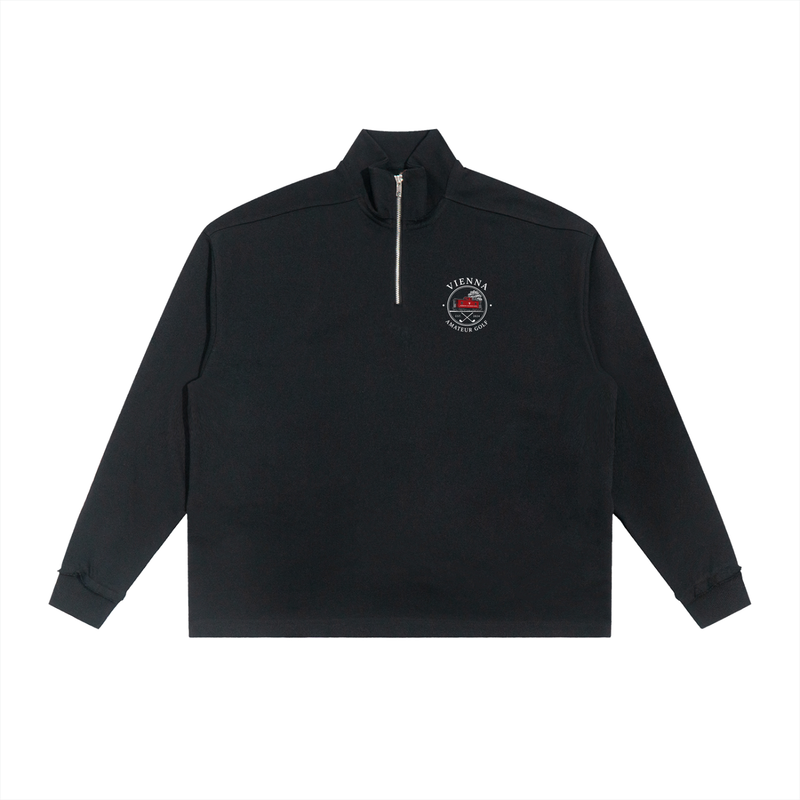 VAG Half-Zip Rolled Edge Fleece Sweatshirt