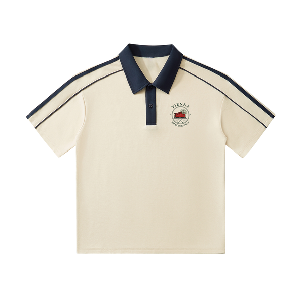 VAG Contrast Collar Short-Sleeve Polo Shirt