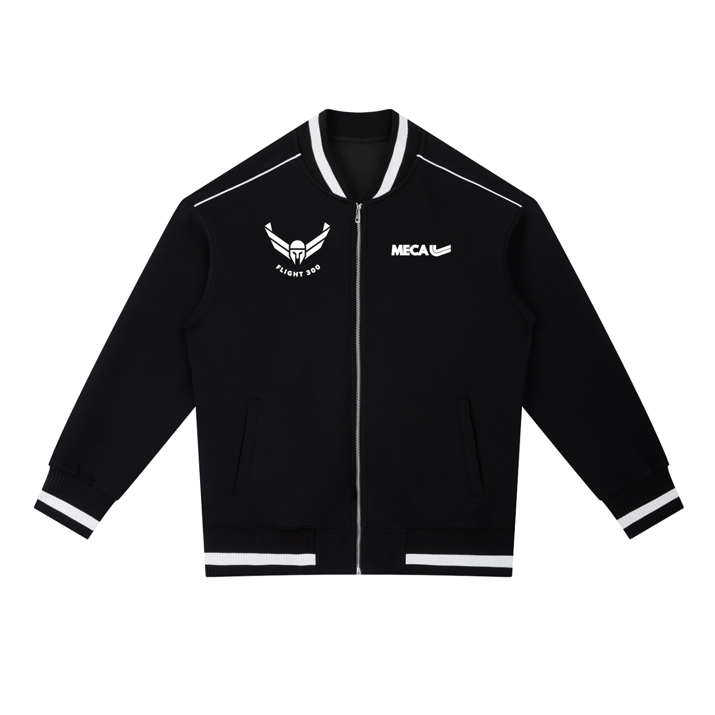 Flight x MECA Contrast Piping Zip Bomber Jacket