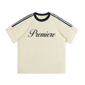 PREMIERE Contrast Tape Crewneck Cotton T-Shirt