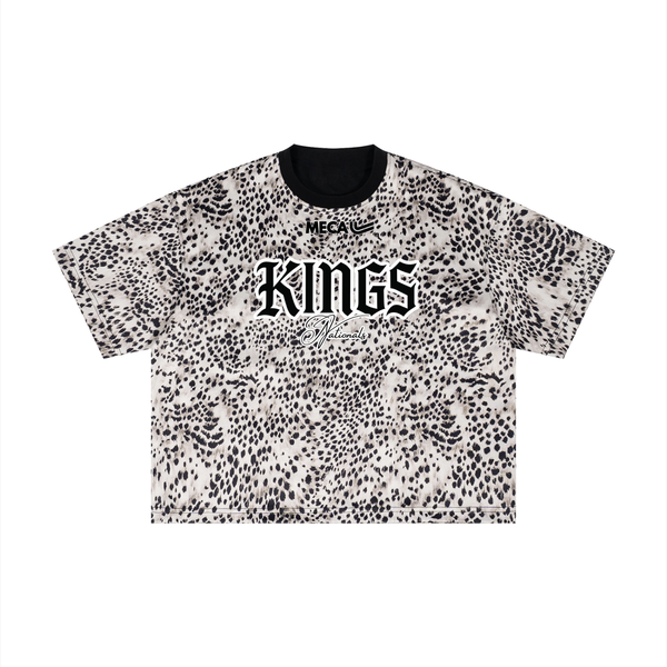 Kings x MECA Unisex Leopard Print Boxy T-Shirt