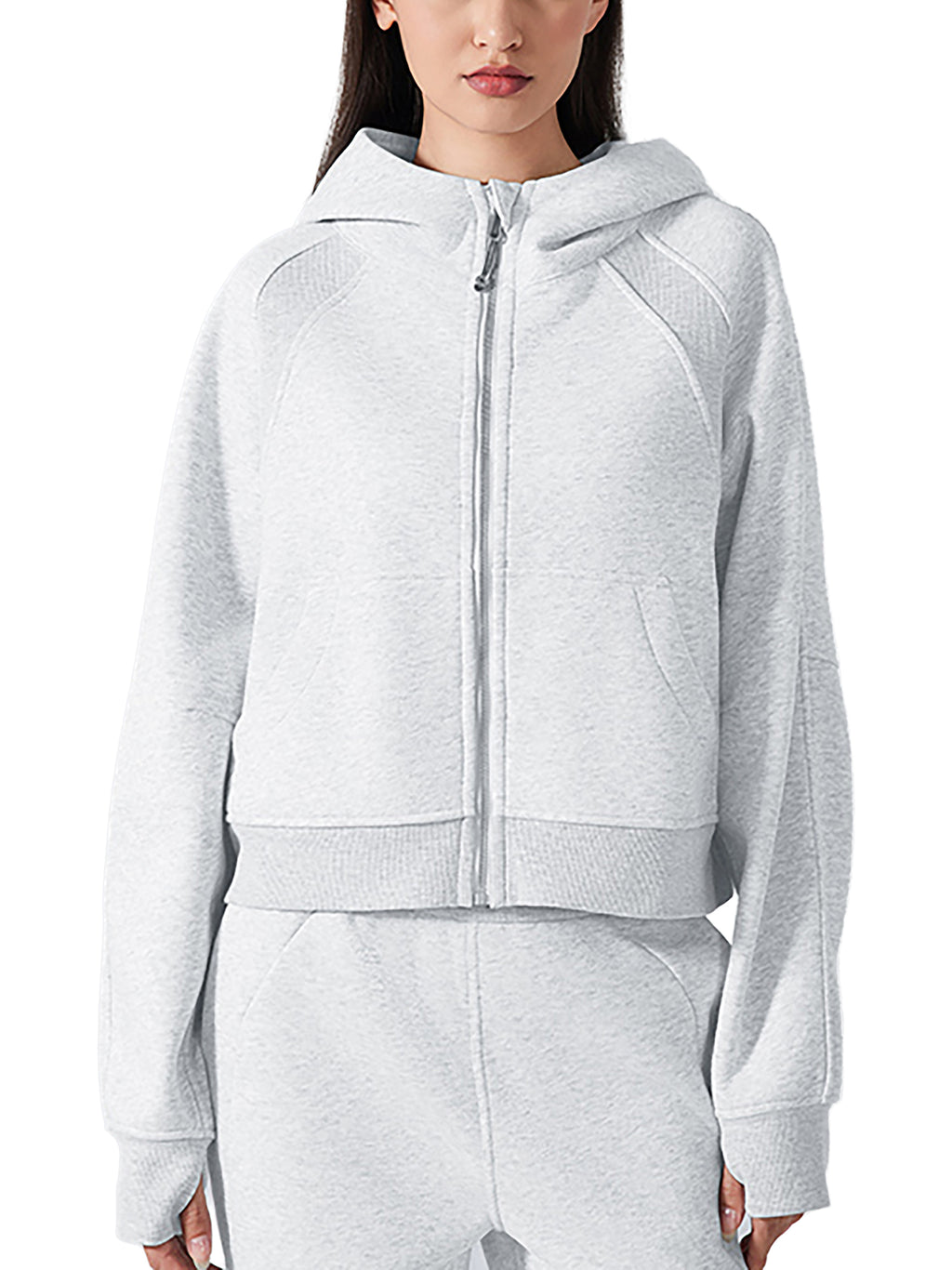 Valley Elite Cropped Zip-Through Hoodie