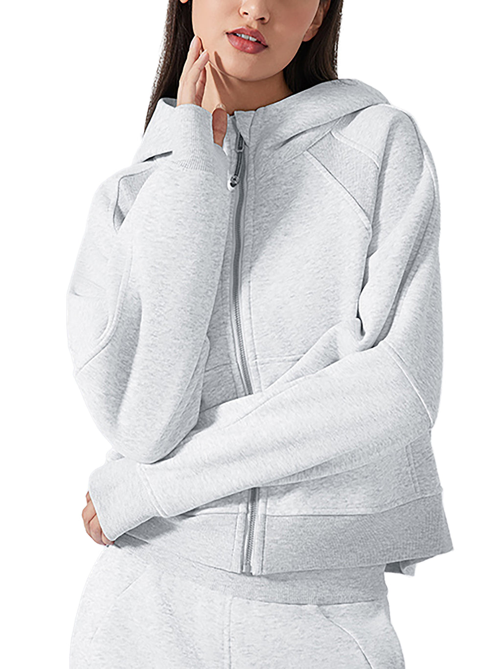 Valley Elite Cropped Zip-Through Hoodie