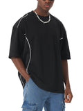 MECA TEAM Contrast Piped Panel T-Shirt