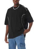 MECA TEAM Contrast Piped Panel T-Shirt