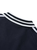 RPF Classic Contrast Striped Lapel Collar Sweatshirt