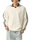 RPF Classic Contrast Striped Lapel Collar Sweatshirt
