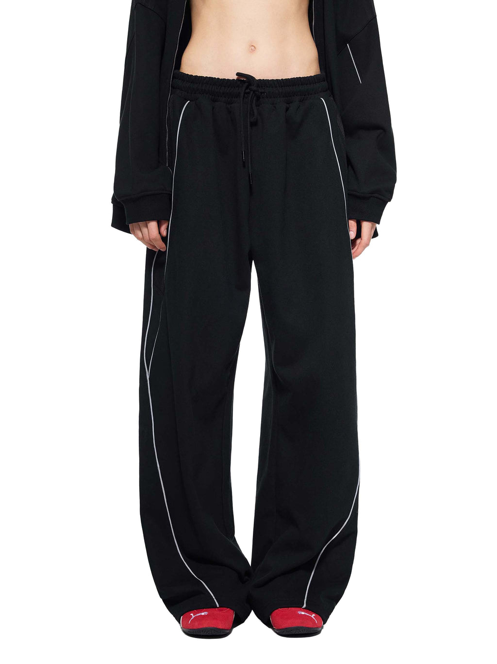 Flight x MECA Reflection Striped Straight-Leg Sweatpants