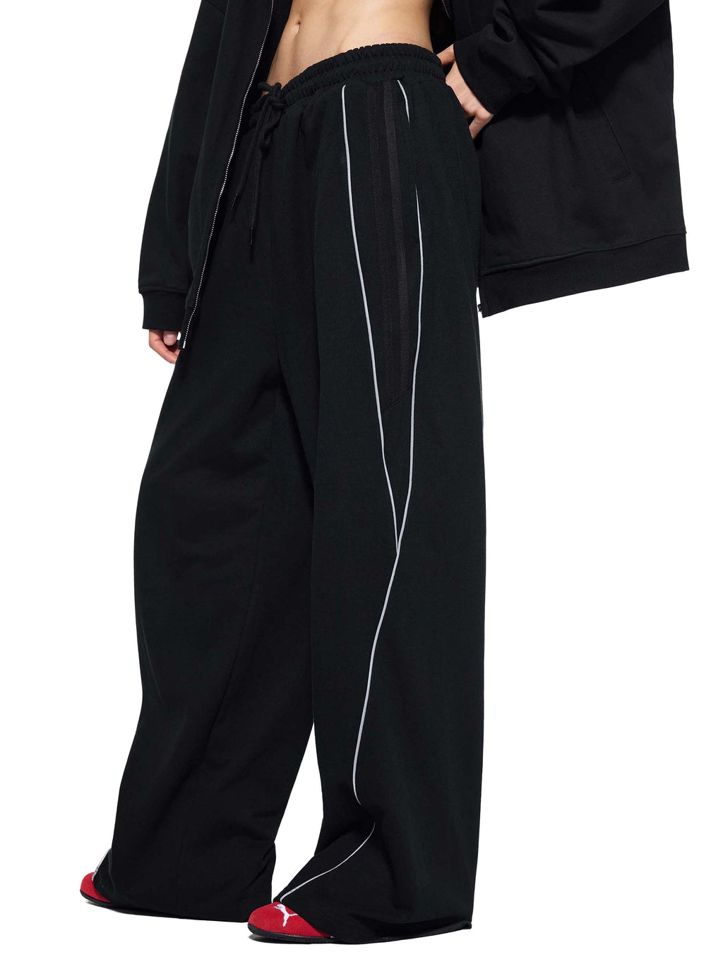Flight x MECA Reflection Striped Straight-Leg Sweatpants