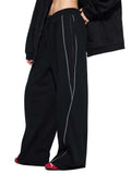 MECA TEAM Reflection Striped Straight-Leg Sweatpants