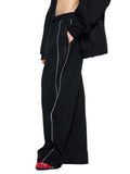 BLACK CARD Reflection Striped Straight-Leg Sweatpants