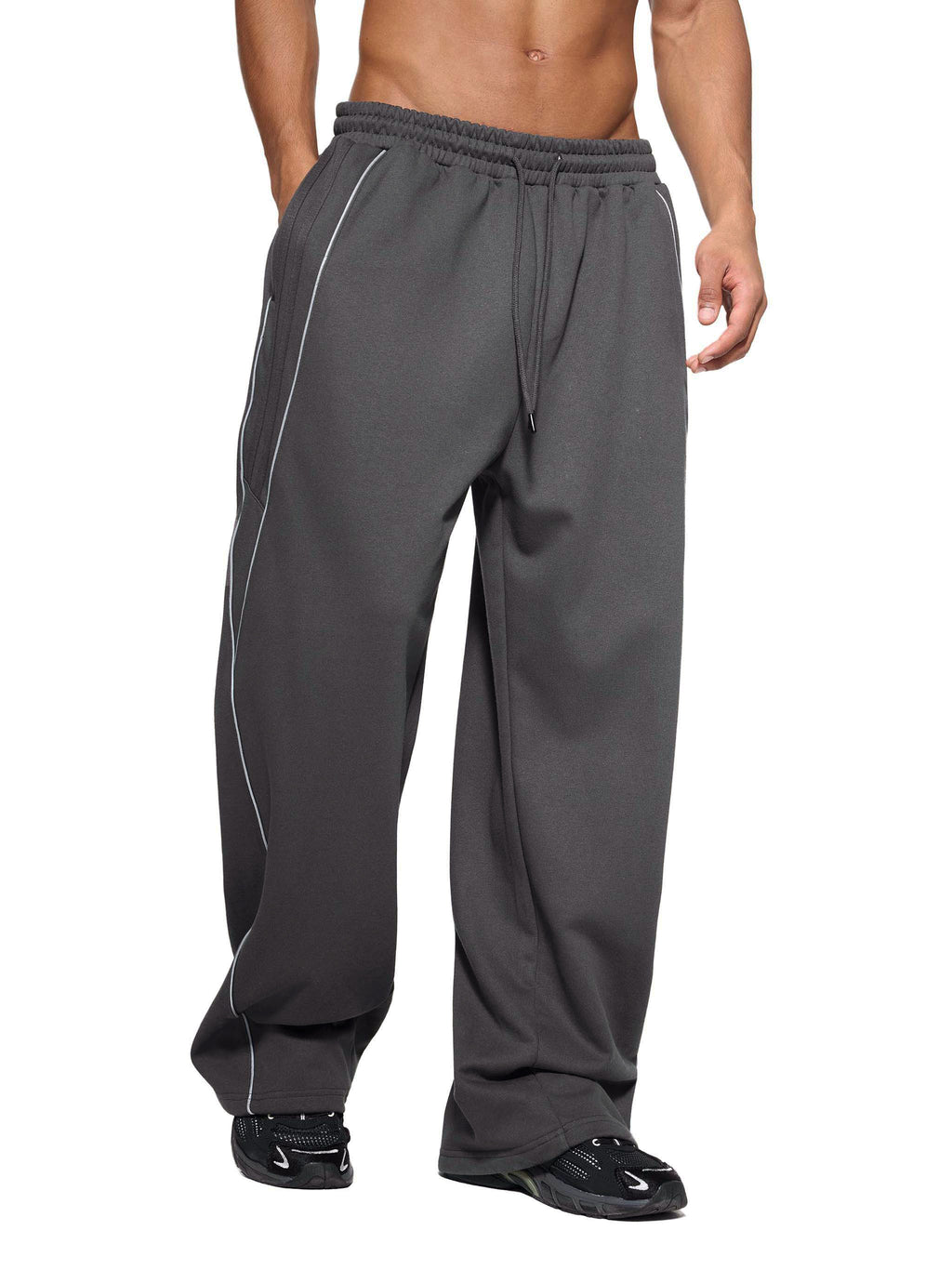 Flight x MECA Reflection Striped Straight-Leg Sweatpants