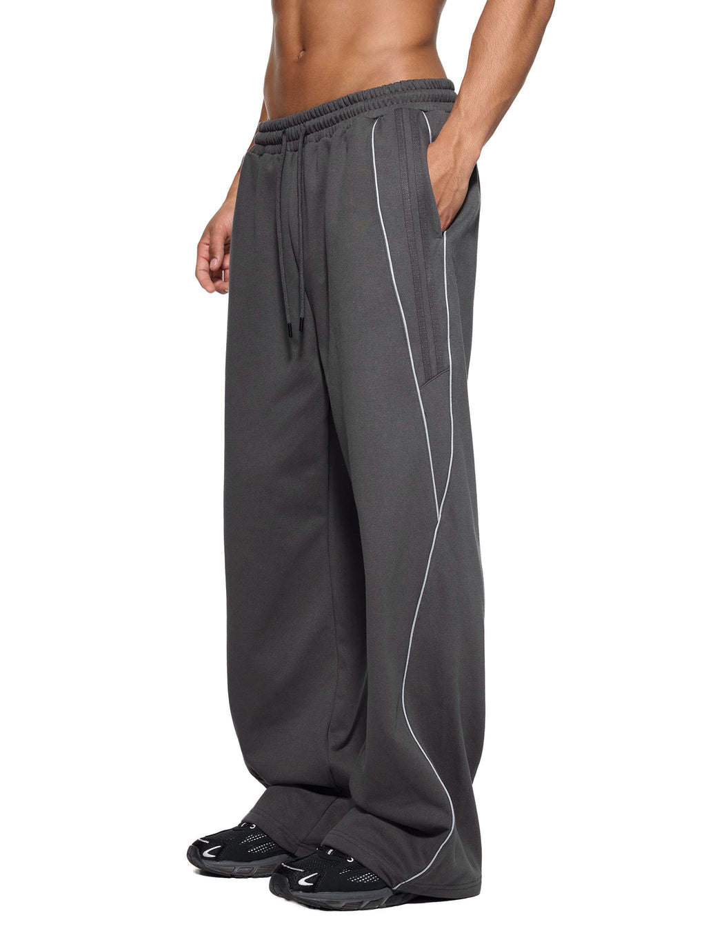 Flight x MECA Reflection Striped Straight-Leg Sweatpants