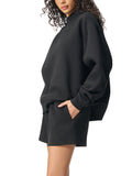 New Era x MECA Essential Fleece Mock-Neck Crew Sweatshirt