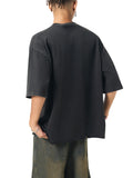 Beast Mode x MECA Snow Wash Raw-Hem Boxy T-shirt