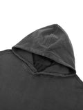 MECA TEAM Snow Washed Raw Edge Double Layered Hoodie