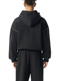Flight x MECA Contrast-Stitched Boxy Fleece Zip Hoodie