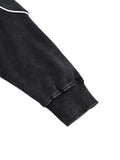 BLACK CARD Mineral Wash Piping Raw Hem Sweatshirt