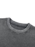 BLACK CARD Unisex Mineral Wash Waffle Boxy T-Shirt