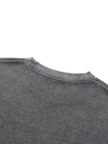 BLACK CARD Unisex Mineral Wash Waffle Boxy T-Shirt